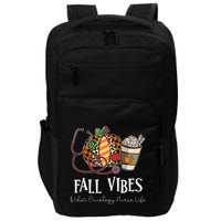 Leopard Pumpkin Fall Vibes And That Oncology Nurse Life Impact Tech Backpack