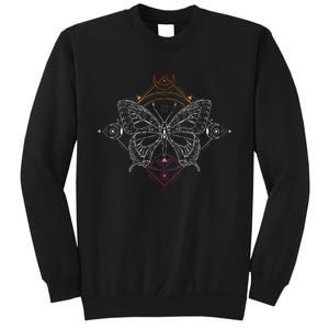 Lesbian Pride Flag Colors Occult Butterfly Sweatshirt