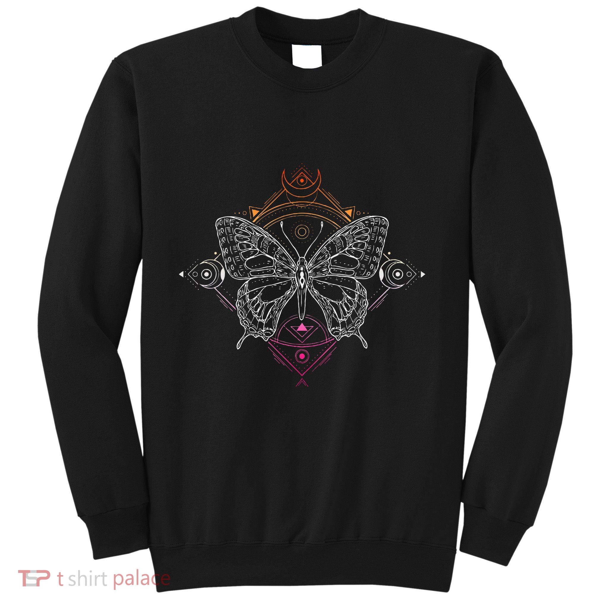 Lesbian Pride Flag Colors Occult Butterfly Sweatshirt