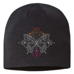 Lesbian Pride Flag Colors Occult Butterfly Sustainable Beanie