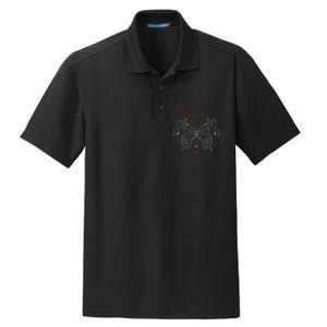 Lesbian Pride Flag Colors Occult Butterfly Dry Zone Grid Polo