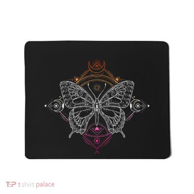 Lesbian Pride Flag Colors Occult Butterfly Mousepad