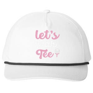 LetS Par Funny Golf Pun Golfing Quote Party Golf Ball Snapback Five-Panel Rope Hat