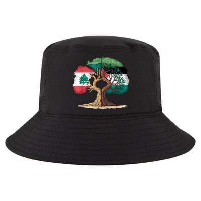 Lebanon Palestine Flag Lebanese Palestinian United Cool Comfort Performance Bucket Hat