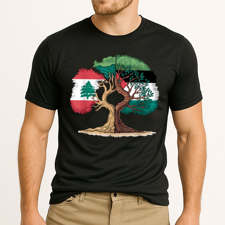 Lebanon Palestine Flag Lebanese Palestinian United Cooling Performance Crew T-Shirt