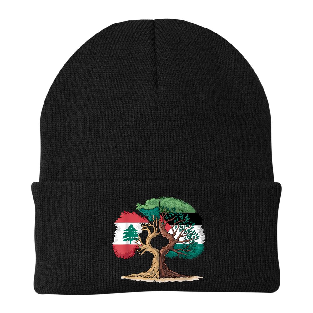 Lebanon Palestine Flag Lebanese Palestinian United Beanie