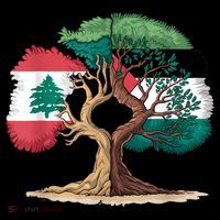 Lebanon Palestine Flag Lebanese Palestinian United Poster