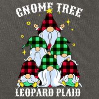 Leopard Plaid Gnome Christmas Tree Cotton Canvas Backpack