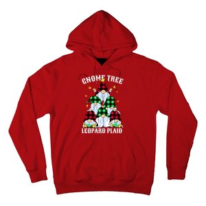 Leopard Plaid Gnome Christmas Tree Hoodie