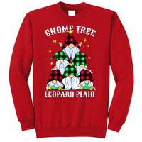 Leopard Plaid Gnome Christmas Tree Sweatshirt