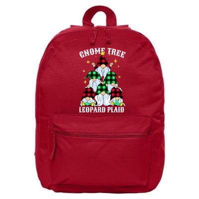 Leopard Plaid Gnome Christmas Tree 16 in Basic Backpack