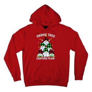 Leopard Plaid Gnome Christmas Tree Tall Hoodie