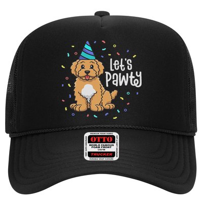 Lets Pawty Goldendoodle Dog Themed Birthday Party Outfit Hat