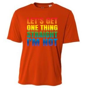 Lgbtq+ Pride Gift Get One Thing Straight IM Not Gift Cooling Performance Crew T-Shirt