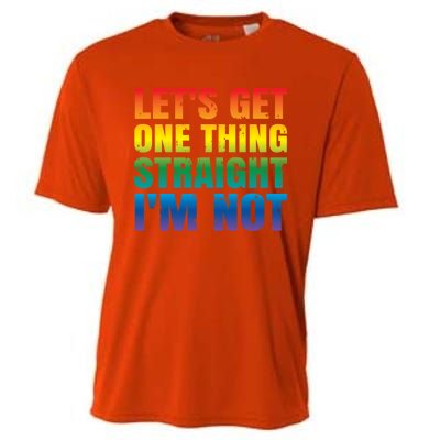 Lgbtq+ Pride Gift Get One Thing Straight IM Not Gift Cooling Performance Crew T-Shirt