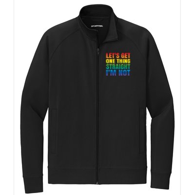 Lgbtq+ Pride Gift Get One Thing Straight IM Not Gift Stretch Full-Zip Cadet Jacket