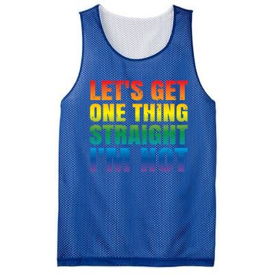 Lgbtq+ Pride Gift Get One Thing Straight IM Not Gift Mesh Reversible Basketball Jersey Tank