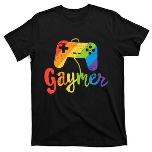 Lgbt Pride Gay Gamer Rainbow Flag Gift T-Shirt