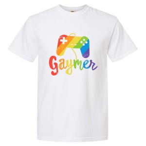 Lgbt Pride Gay Gamer Rainbow Flag Gift Garment-Dyed Heavyweight T-Shirt