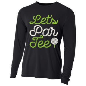 LetS Par Golf Player Golfer Dad Papa Cooling Performance Long Sleeve Crew