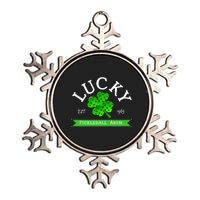 Lucky Pickleball Green 4 Leaf Clover Metallic Star Ornament