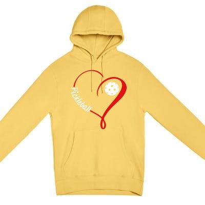 Love Pickleball Gift Premium Pullover Hoodie