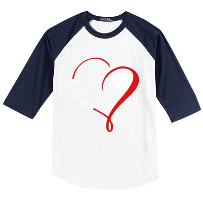 Love Pickleball Gift Baseball Sleeve Shirt