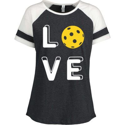 Love Pickleball (Gift) Enza Ladies Jersey Colorblock Tee