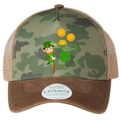 Leprechaun Pocket green St Patricks Day Irish Legacy Tie Dye Trucker Hat