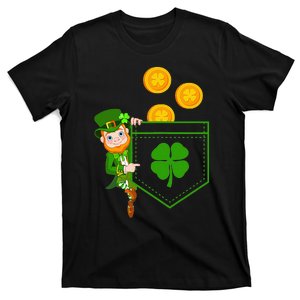 Leprechaun Pocket green St Patricks Day Irish T-Shirt