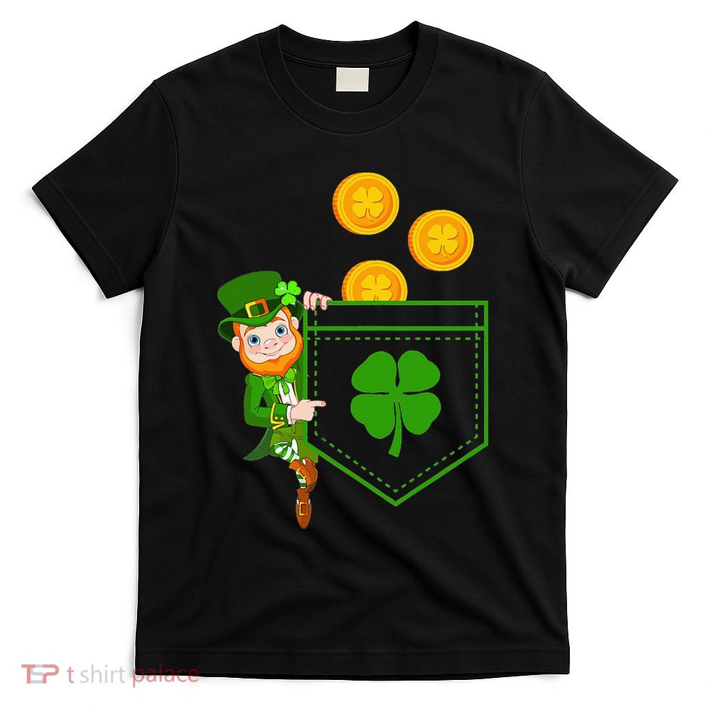 Leprechaun Pocket green St Patricks Day Irish T-Shirt