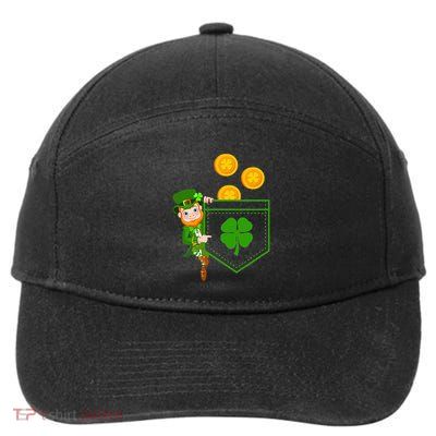 Leprechaun Pocket green St Patricks Day Irish 7-Panel Snapback Hat
