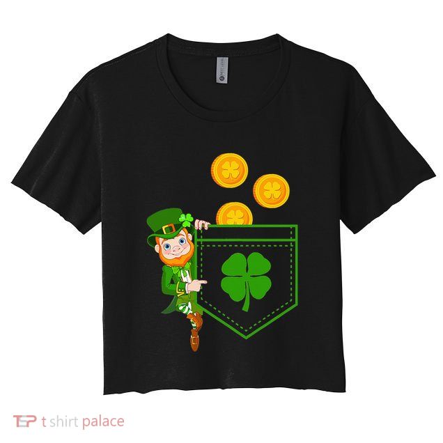 Leprechaun Pocket green St Patricks Day Irish Crop Top