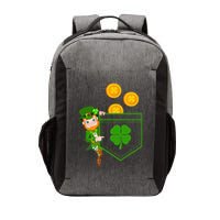 Leprechaun Pocket green St Patricks Day Irish Vector Backpack