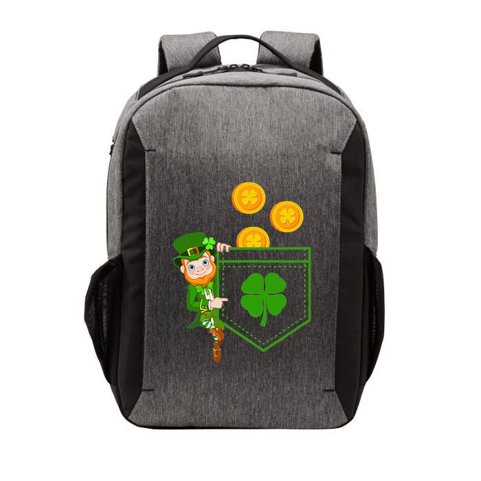 Leprechaun Pocket green St Patricks Day Irish Vector Backpack