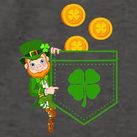 Leprechaun Pocket green St Patricks Day Irish Vector Backpack
