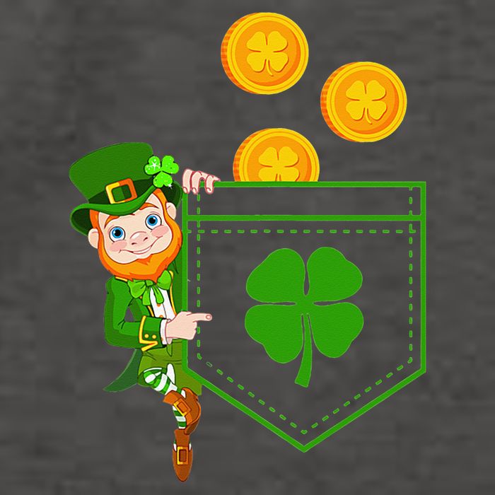 Leprechaun Pocket green St Patricks Day Irish Vector Backpack