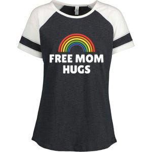 Lgbt Pride Gift Free Mom Hugs Gift Enza Ladies Jersey Colorblock Tee