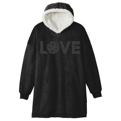 Love Pickleball Gift For Pickle Ball Player Hooded Wearable Blanket
