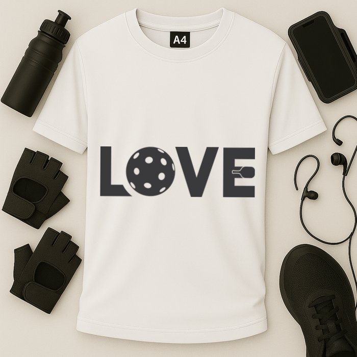 Love Pickleball Gift For Pickle Ball Player Cooling Performance Crew T-Shirt