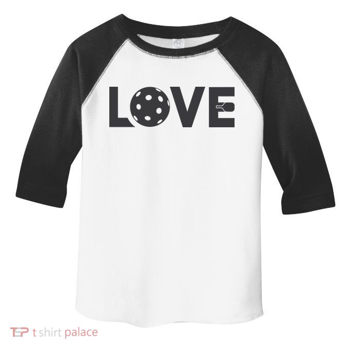 Love Pickleball Gift For Pickle Ball Player Toddler Fine Jersey T-Shirt