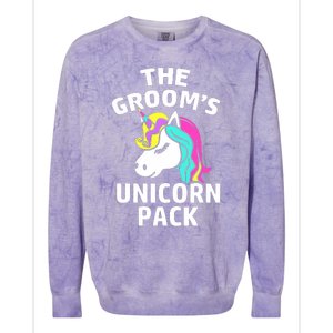 Lgbt Pride Gay Bachelor Party Unicorn Pack Engagement Colorblast Crewneck Sweatshirt