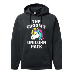 Lgbt Pride Gay Bachelor Party Unicorn Pack Engagement Performance Fleece Hoodie