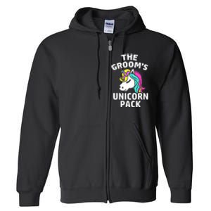 Lgbt Pride Gay Bachelor Party Unicorn Pack Engagement Full Zip Hoodie