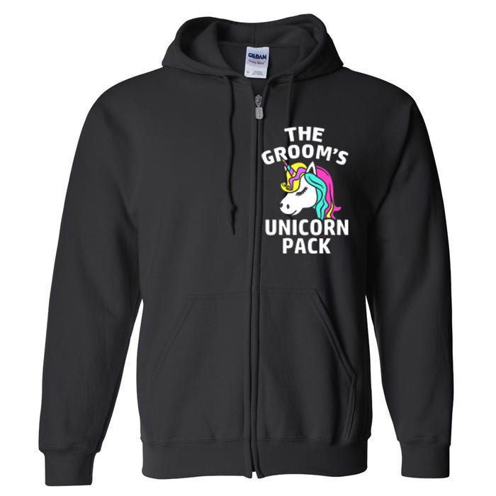 Lgbt Pride Gay Bachelor Party Unicorn Pack Engagement Full Zip Hoodie