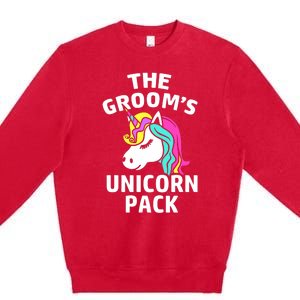 Lgbt Pride Gay Bachelor Party Unicorn Pack Engagement Premium Crewneck Sweatshirt