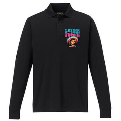 Latina Power Hispanic Heritage Month Performance Long Sleeve Polo