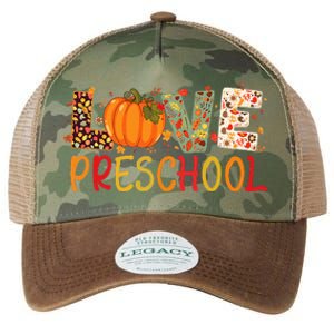 Love Preschool Happy Fall Thanksgiving Women Teacher Legacy Tie Dye Trucker Hat