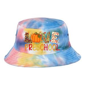 Love Preschool Happy Fall Thanksgiving Women Teacher Tie Dye Newport Bucket Hat