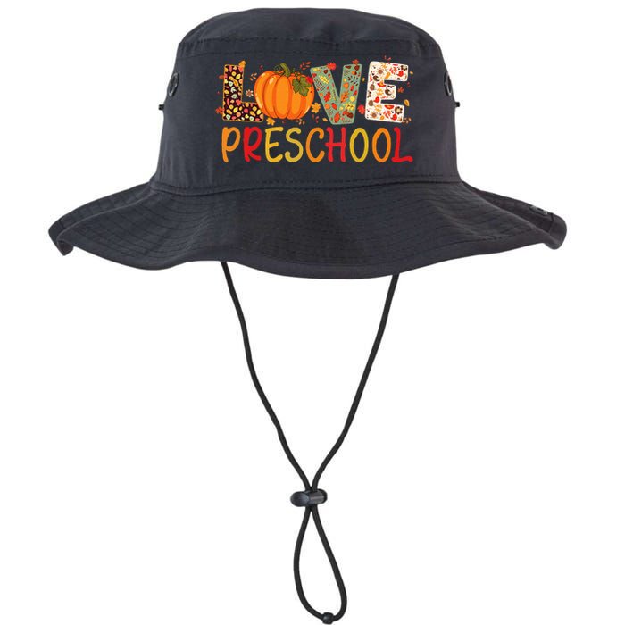 Love Preschool Happy Fall Thanksgiving Women Teacher Legacy Cool Fit Booney Bucket Hat